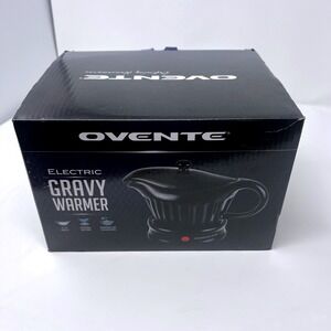 NIB Ovente Electric Gravy Boat Warmer w/ ceramic pot & lid 13.5 oz electric base
